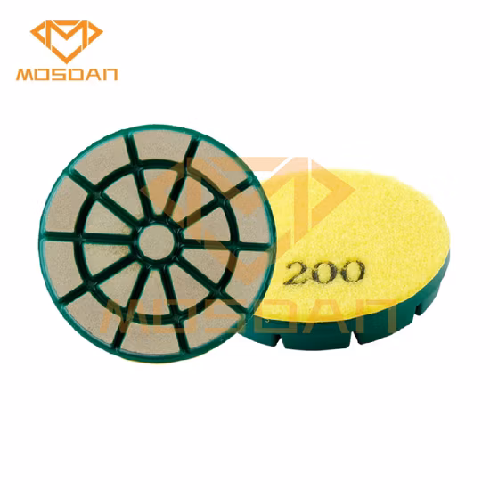 3" Abrasive Flexible Ceramic Pucks Hybrid Copper Resin Metal Bond Transitional Concrete Polishing Pads